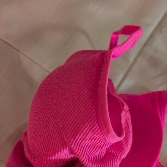 Pink Ribbed Bralette - Picture 3 of 3